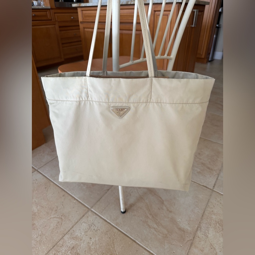 Prada Beige Large Tote Bag